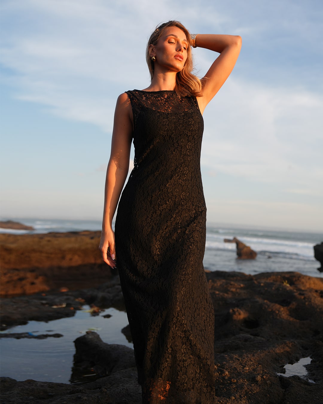 Farah Lace Midi Dress