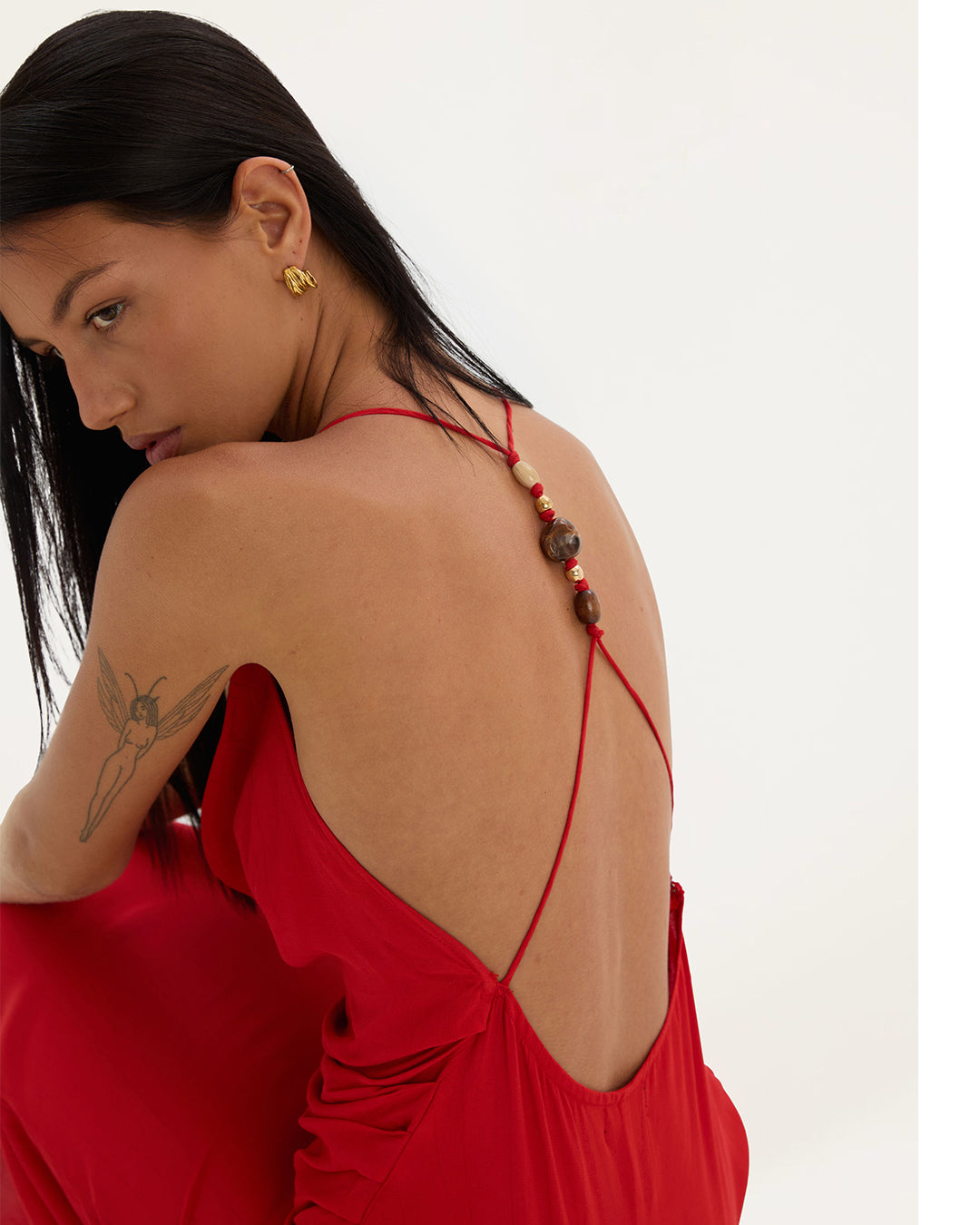 Khane Cowl Midi Dress