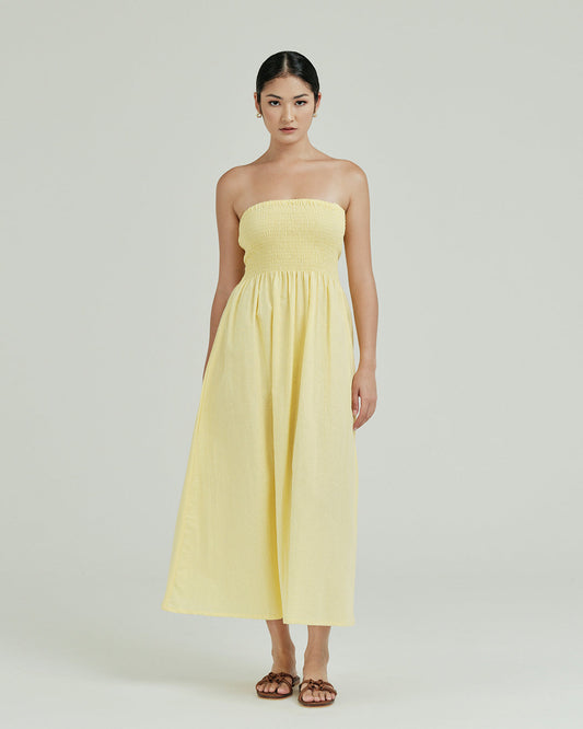 Oliver Strapless Midi Dress