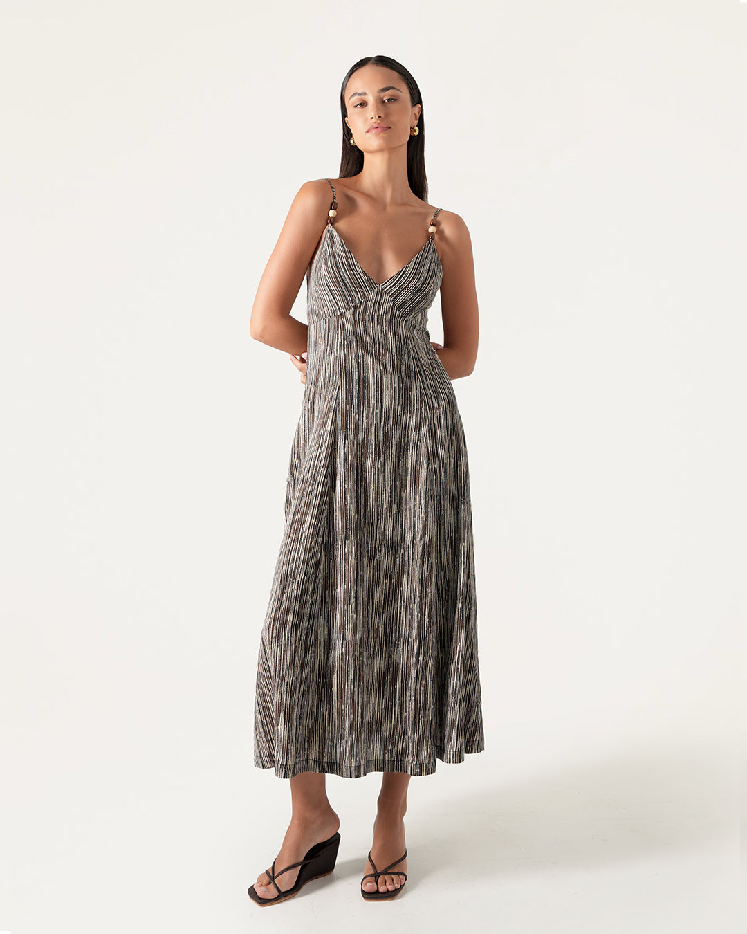 Tara Midi Dress - Tandy Print | Bamboo Blonde – Bamboo