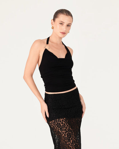 April Halter Jersey Top