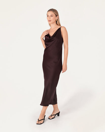 Evelyn Cowl Neck Midi Dress