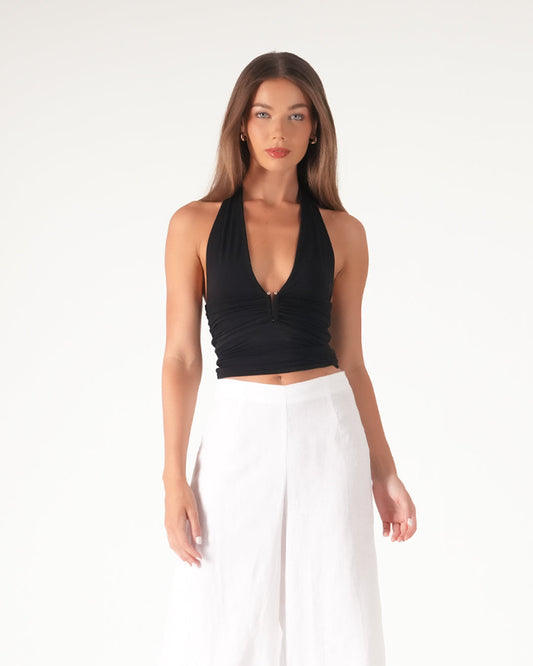 Gath Halter Jersey Top