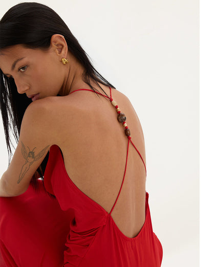 Khane Cowl Midi Dress