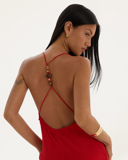 Khane Cowl Midi Dress