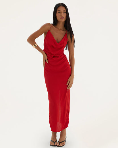 Khane Cowl Midi Dress