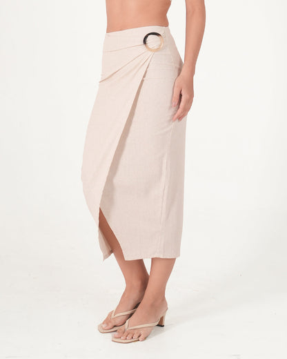 Meadow Wrap Midi Skirt
