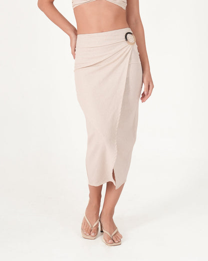 Meadow Wrap Midi Skirt