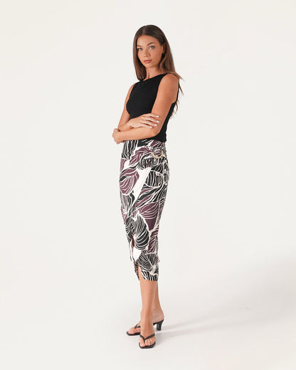 Meadow Wrap Midi Skirt