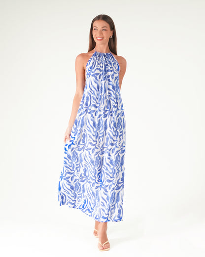 Rose Halter Maxi Dress