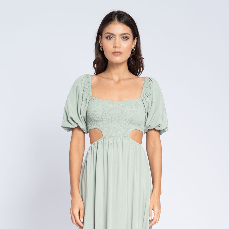 Hope Puff Sleeve Midi Dress