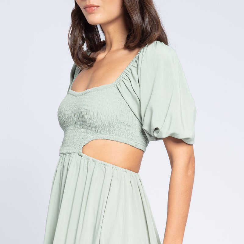 Hope Puff Sleeve Midi Dress
