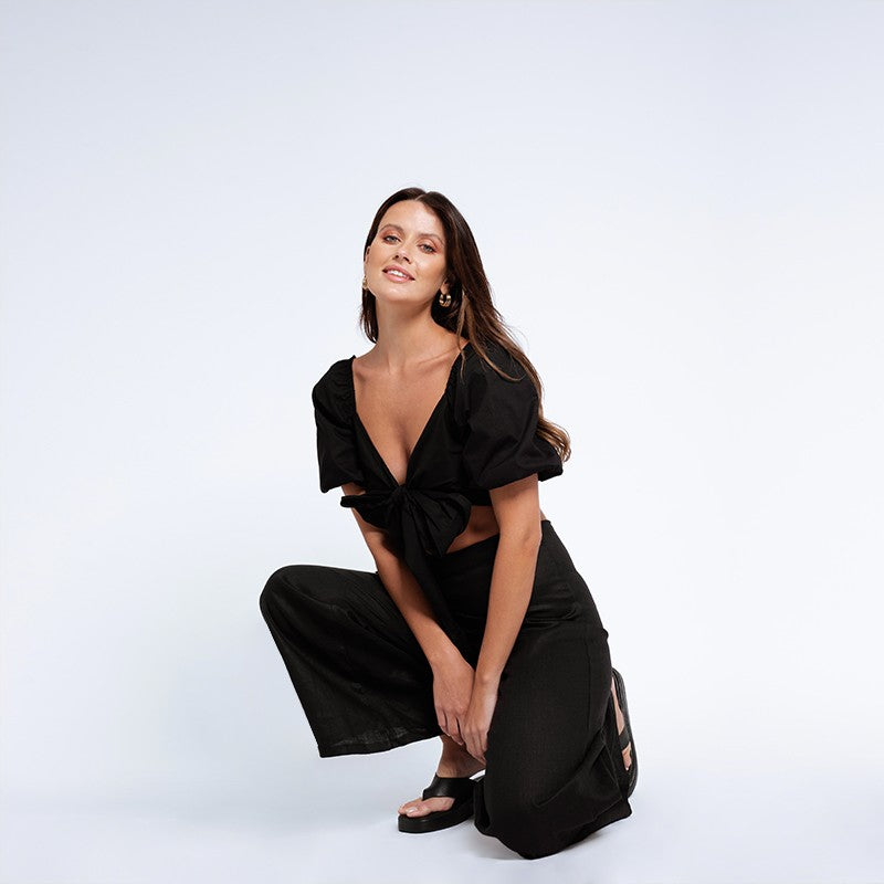 Panama Front Tie Top
